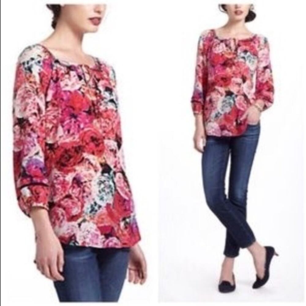 Anthropologie Vanessa + Virginia Capture Rose Top